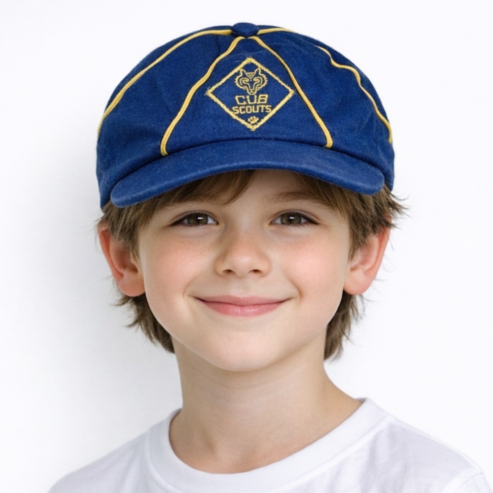 Vintage boy’s blue Cub Scouts uniform hat